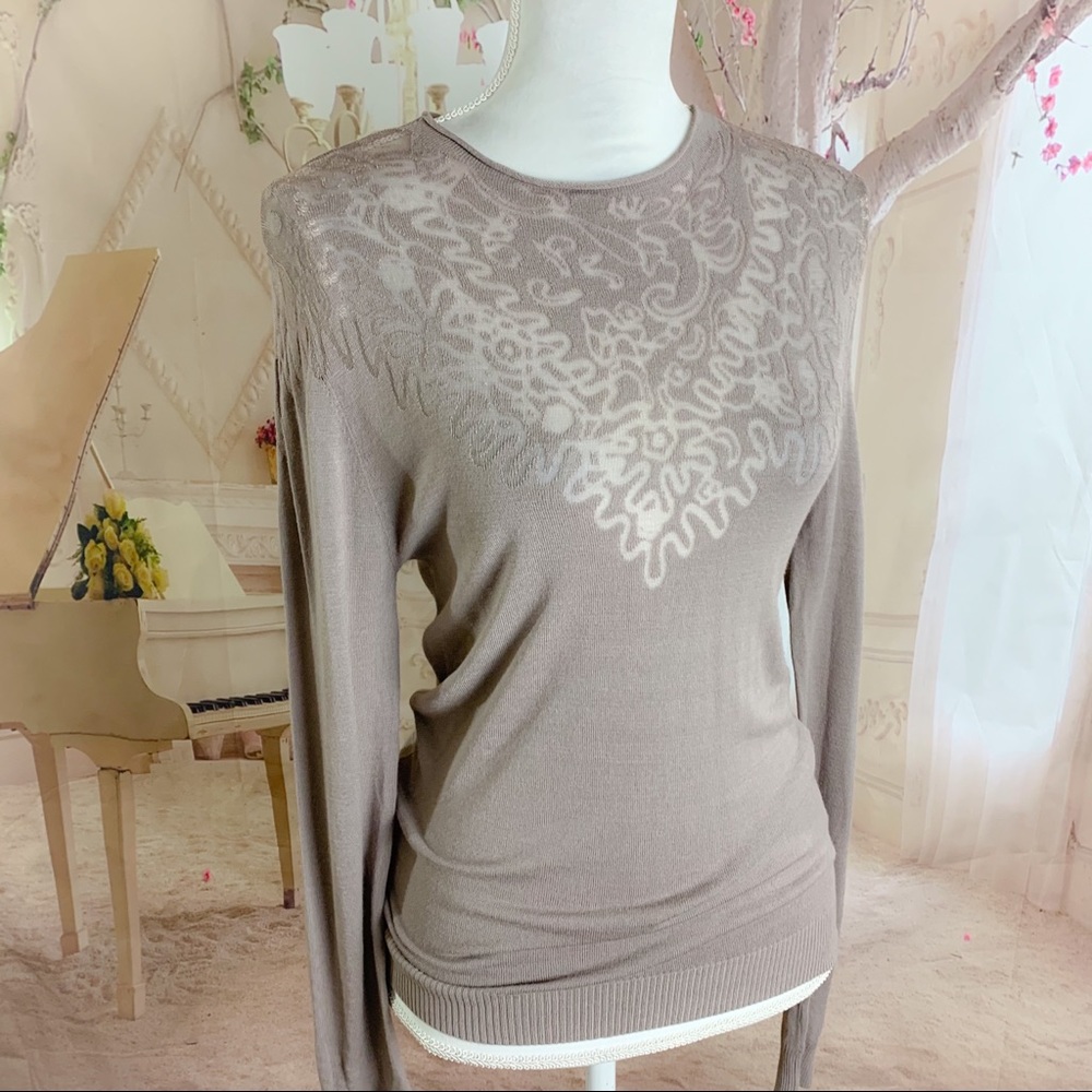 NEW Current Air Mesh Panel Long Sleeve Top - Picture 4 of 11